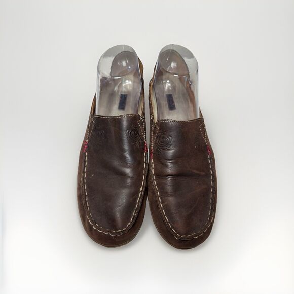 OluKai Women's Nohea Nubuck Leather Loafers Slip On Shoes Brown Flat SIZE 10 - Picture 5 of 14